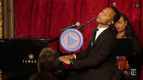 From the New York Times website, appearance at the Metropolitan Club in NYC with John Legend and Common performing their Golden Globe award-winning, Oscar nominated song “Glory” for an exclusive Paramount Pictures luncheon